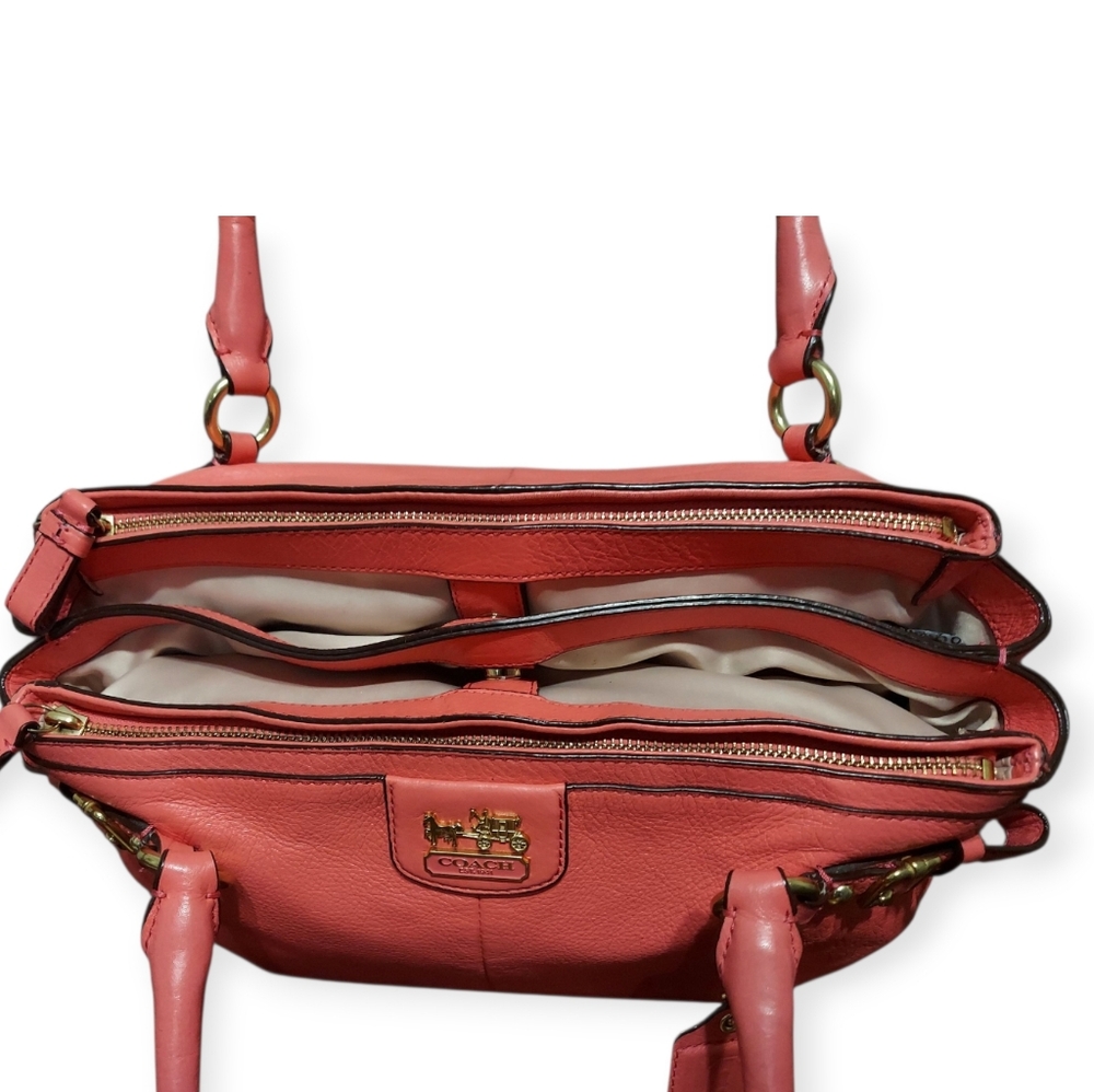 Coach Madison Kara Leather Carryall Four Compartments Great Condition Vintage - Picture 8 of 10